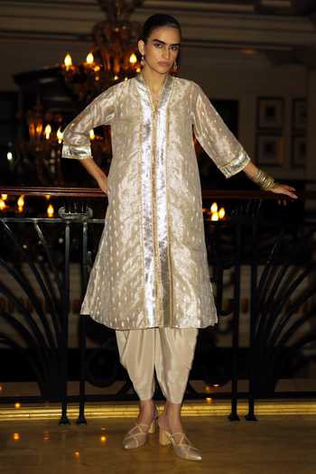 Dash And Dot Draped Dhoti Pant 