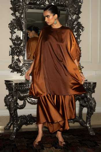Dash And Dot Flowy Ombre Cape Tunic & Draped Culotte Pant 