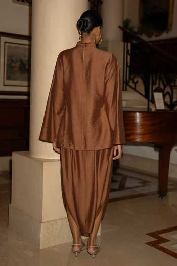 Dash And Dot Flowing Pleated Draped Pant 