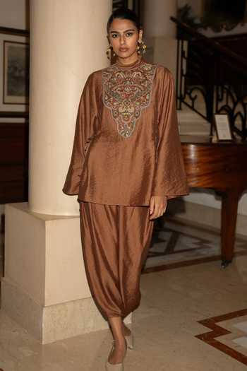 Dash And Dot Flowing Pleated Draped Pant 