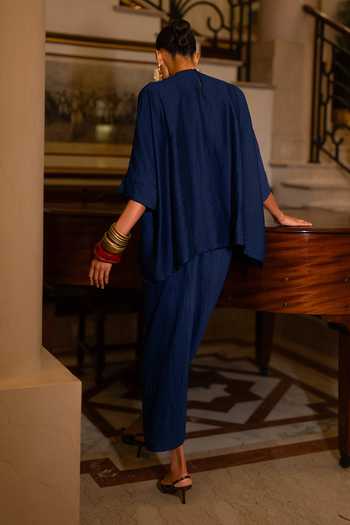 Dash And Dot Embroidered Textured Boxy Top 
