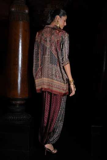 Dash And Dot Boxy Printed Shirt 