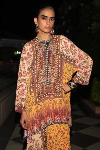 Dash And Dot Tribal Panel Print Short Tunic