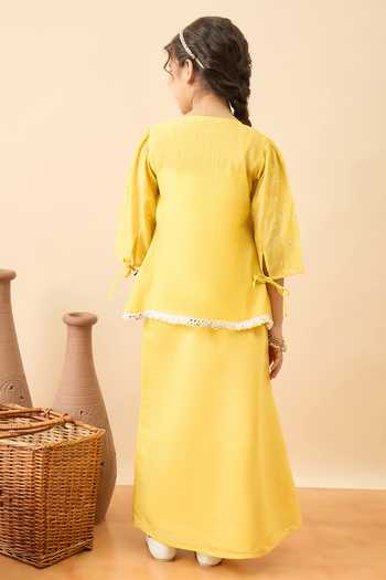 StyloBug Embroidered Jacket Skirt Set 
