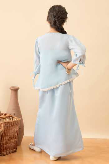 StyloBug Embroidered Jacket Skirt Set 