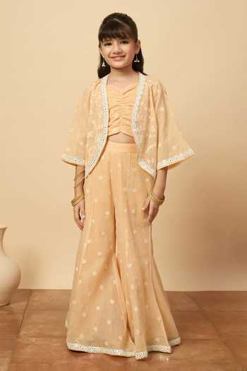 StyloBug Embroidered Jacket Pant Set 