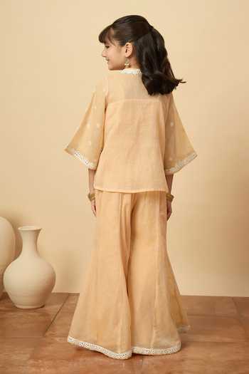 StyloBug Embroidered Jacket Pant Set 