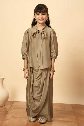 Buy StyloBug Grey Viscose Embroidered Jacket Skirt Set Online at Aza Fashions Buy_StyloBug_Grey Viscose Embroidered Jacket Skirt Set _Online_at_Aza_Fashions
