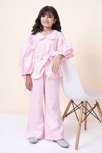 StyloBug Peter Pan Collar Top & Pant Set 