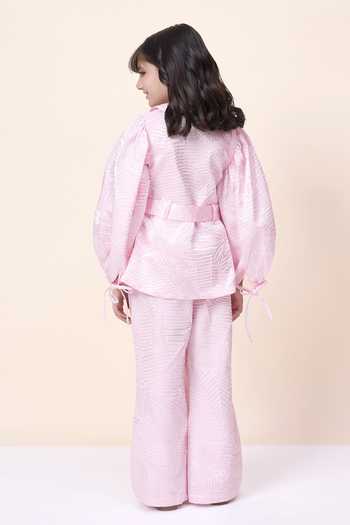 StyloBug Peter Pan Collar Top & Pant Set 