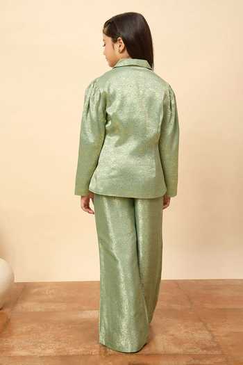 StyloBug Embroidered Jacket & Pant Set 