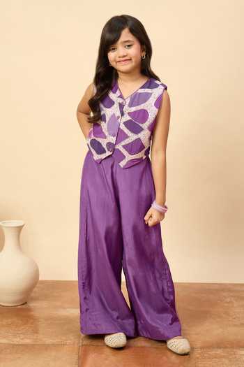 Buy StyloBug Purple Viscose Embroidered Jacket Pant Set Online at Aza Fashions Buy_StyloBug_Purple Viscose Embroidered Jacket Pant Set _Online_at_Aza_Fashions