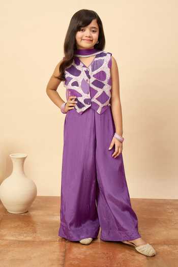 Shop StyloBug Purple Viscose Embroidered Jacket Pant Set Online at Aza Fashions Shop_StyloBug_Purple Viscose Embroidered Jacket Pant Set _Online_at_Aza_Fashions
