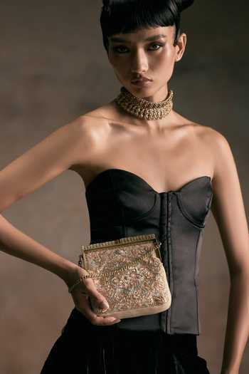 The Leather Garden Nazm Embroidered Clutch 