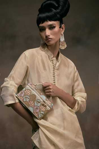 The Leather Garden Rang Embroidered Vanity Bag 