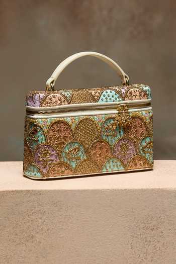 The Leather Garden Rang Embroidered Vanity Bag 