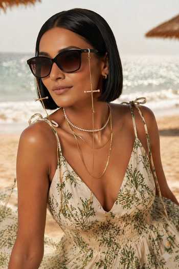 Ornamaas White The Crossline Pearl Eyewear Chain Online at Aza Fashions Ornamaas_White The Crossline Pearl Eyewear Chain _Online_at_Aza_Fashions