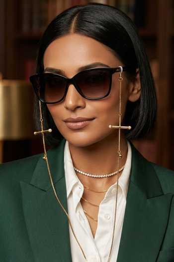 Buy_Ornamaas_White The Crossline Pearl Eyewear Chain _Online_at_Aza_Fashions