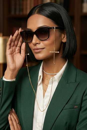 Shop_Ornamaas_White The Crossline Pearl Eyewear Chain _Online_at_Aza_Fashions