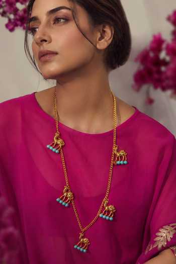 Ornamaas Camel Charms Chain Necklace 