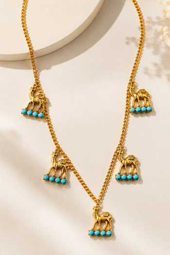 Ornamaas Camel Charms Chain Necklace 