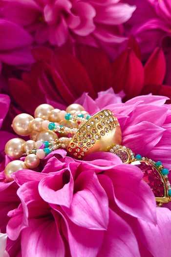 Shop_Ornamaas_Multi Color Jhumka Drop Pendant Necklace _Online_at_Aza_Fashions