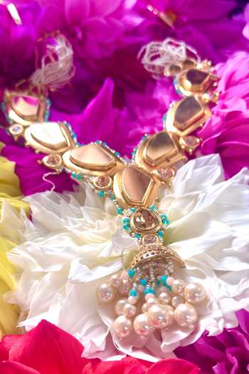 Ornamaas Jhumka Drop Pendant Necklace 
