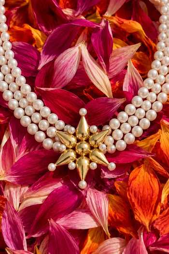 Ornamaas Floral Pendant Choker Necklace 
