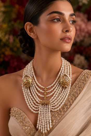 Ornamaas Pearl Tassel Ornamental Necklace 