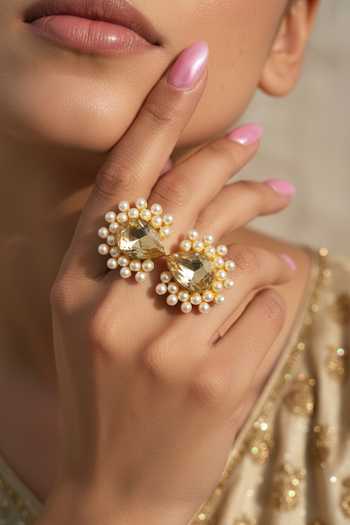 Ornamaas Roohi Dual Pearl Ring 