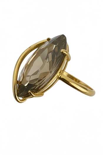 Buy_Ornamaas_Gold Plated Sehr Marquis Ring _Online_at_Aza_Fashions