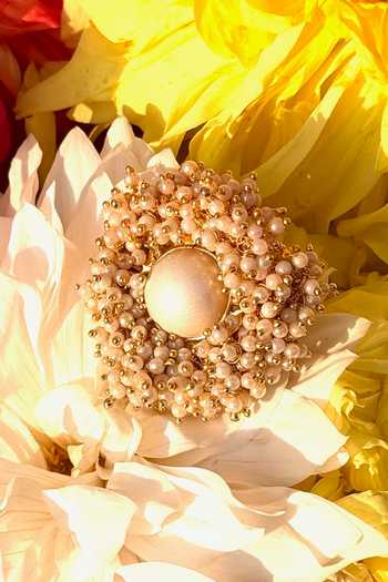 Ornamaas Pearl Jhalar Ring 