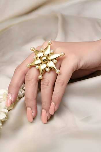 Ornamaas Sculptural Floral Petal Ring 