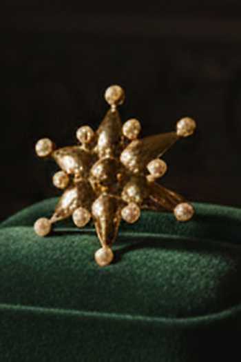Ornamaas Sculptural Floral Petal Ring 