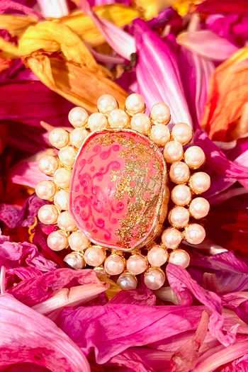 Buy Ornamaas Multi Color Hand Painted Centre Ring Online at Aza Fashions Buy_Ornamaas_Multi Color Hand Painted Centre Ring _Online_at_Aza_Fashions