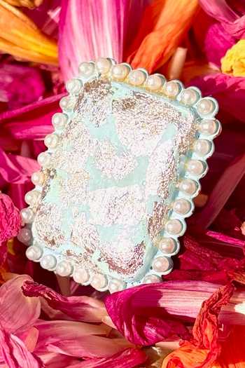 Shop Ornamaas Multi Color Hand Painted Centre Ring Shop_Ornamaas_Multi Color Hand Painted Centre Ring