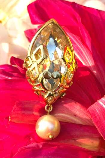 Ornamaas Pear Shaped Crystal Ring 