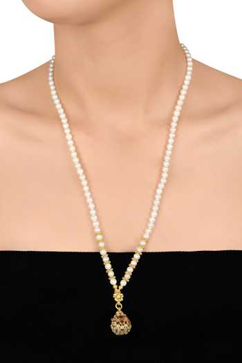 Tribe Amrapali Navratna Aruna Pendant Necklace
