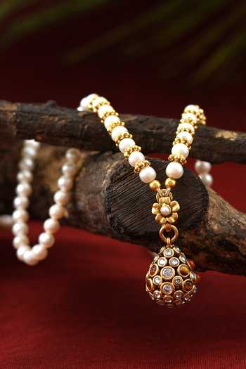Buy Tribe Amrapali Gold Plated Navratna Aruna Pendant Necklace Online at Aza Fashions Buy_Tribe Amrapali_Gold Plated Navratna Aruna Pendant Necklace _Online_at_Aza_Fashions