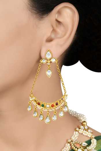 Tribe Amrapali Navratna Aisha Earrings