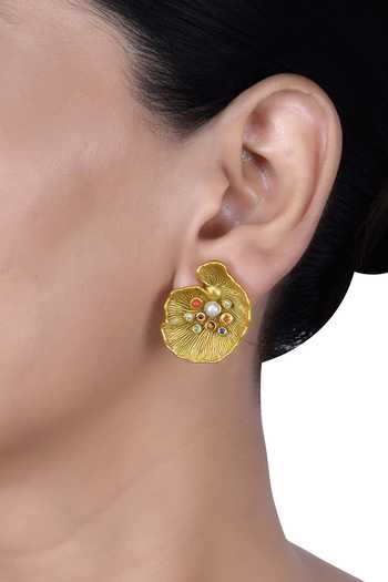 Tribe Amrapali Navratna Daksha Earrings