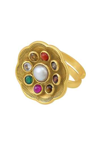 Tribe Amrapali Navratna Kasi Ring