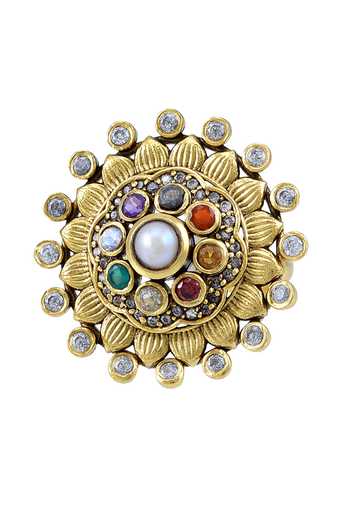 Tribe Amrapali Navratna Fariha Ring