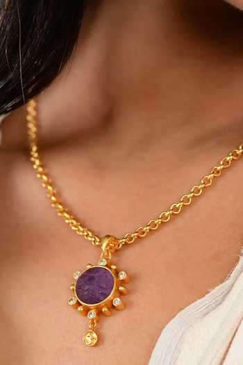 Shop_Totapari_Purple Crown Chakra Pendant Necklace 