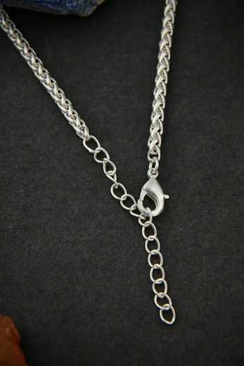 Shop_Totapari_Silver Sacred Om Pendant Necklace _Online_at_Aza_Fashions