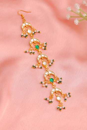 Ruby Raang Chandra Jhalar Five-Tier Crescent Kalgi 