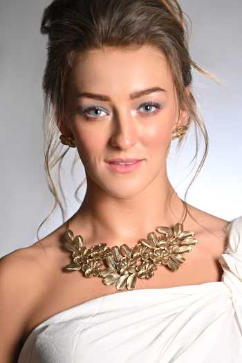 Anki Bunki Aditi Nayantara Cascading Floral Bib Necklace 