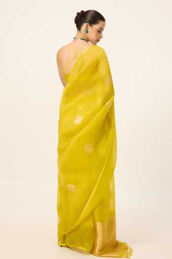 Ekaya Banaras Handwoven Saree With Running Blouse Piece 