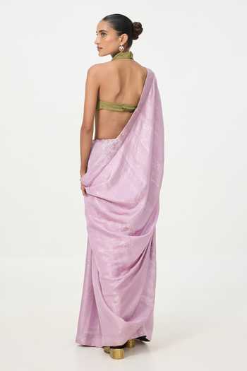 Ekaya Banaras Handwoven Tissue Saree With Running Blouse 