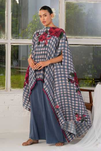 Moh India Mayfair Bloom Print Cape 